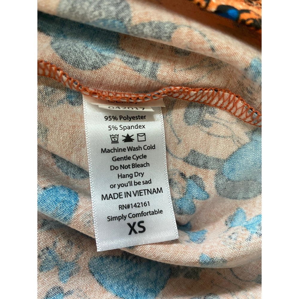 NWT! Women's XS Disney Orange Blue Minnie Mouse IRMA Tunic by Lularoe - Picture 5 of 8